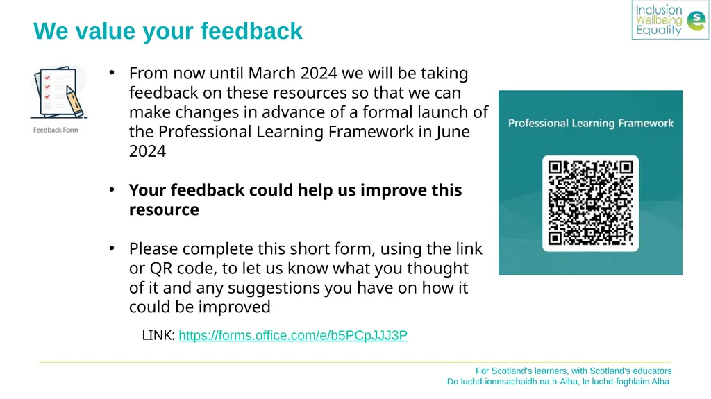 Inclusion Wellbeing & Equalities Professional - slide 24 of 25