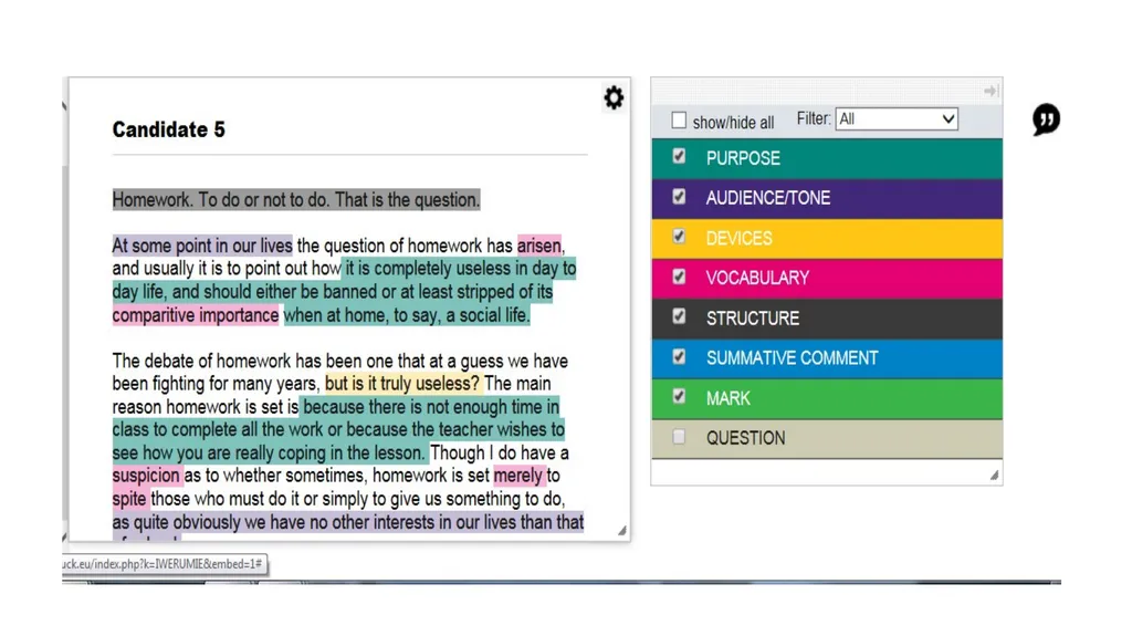 English Language: Paper 2, Question 5 Paper 2, - slide 9 of 10
