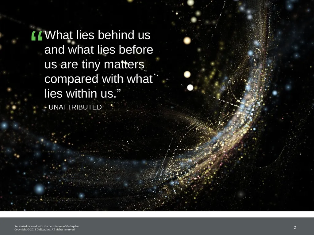 START WITH TALENT; FINISH WITH STRENGTH Unleash - slide 2 of 21