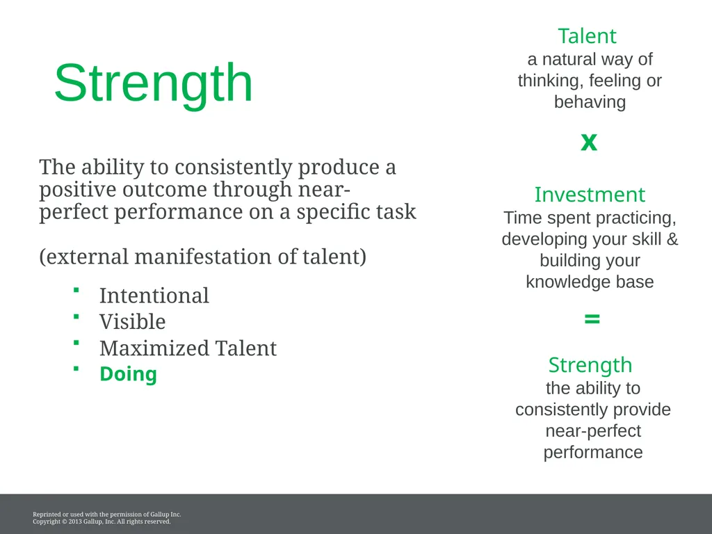 START WITH TALENT; FINISH WITH STRENGTH Unleash - slide 13 of 21
