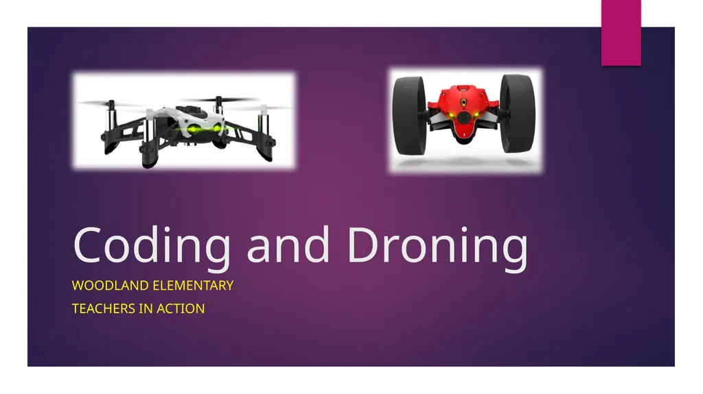 Coding and Droning Woodland elementary Teachers in - slide 1 of 29
