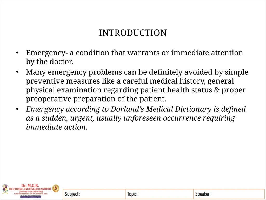Topic : MEDICAL EMERGENCIES IN DENTAL PRACTICE - slide 4 of 23