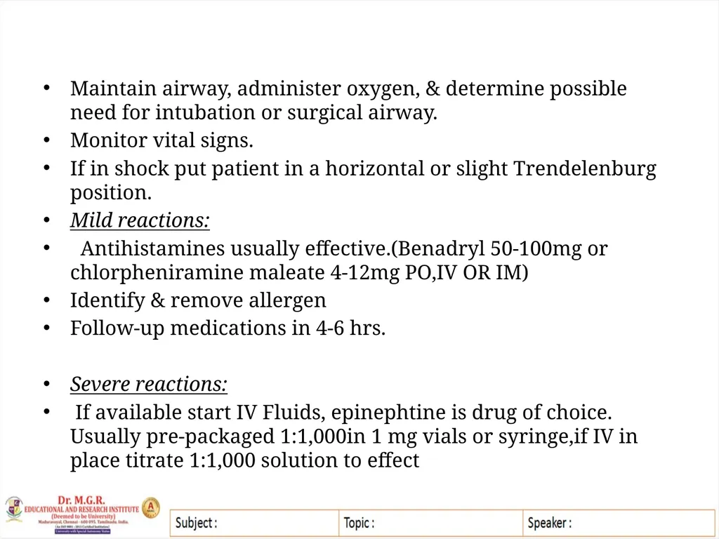 Topic : MEDICAL EMERGENCIES IN DENTAL PRACTICE - slide 10 of 23