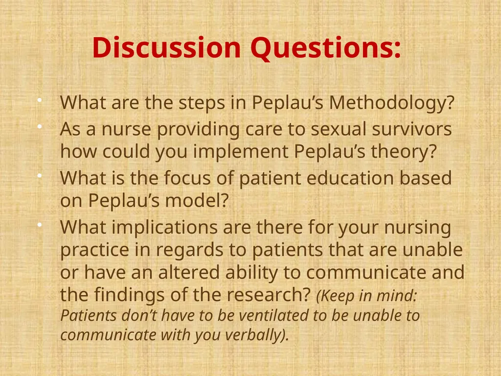 Hildegard Peplau Theory of Interpersonal - slide 47 of 48