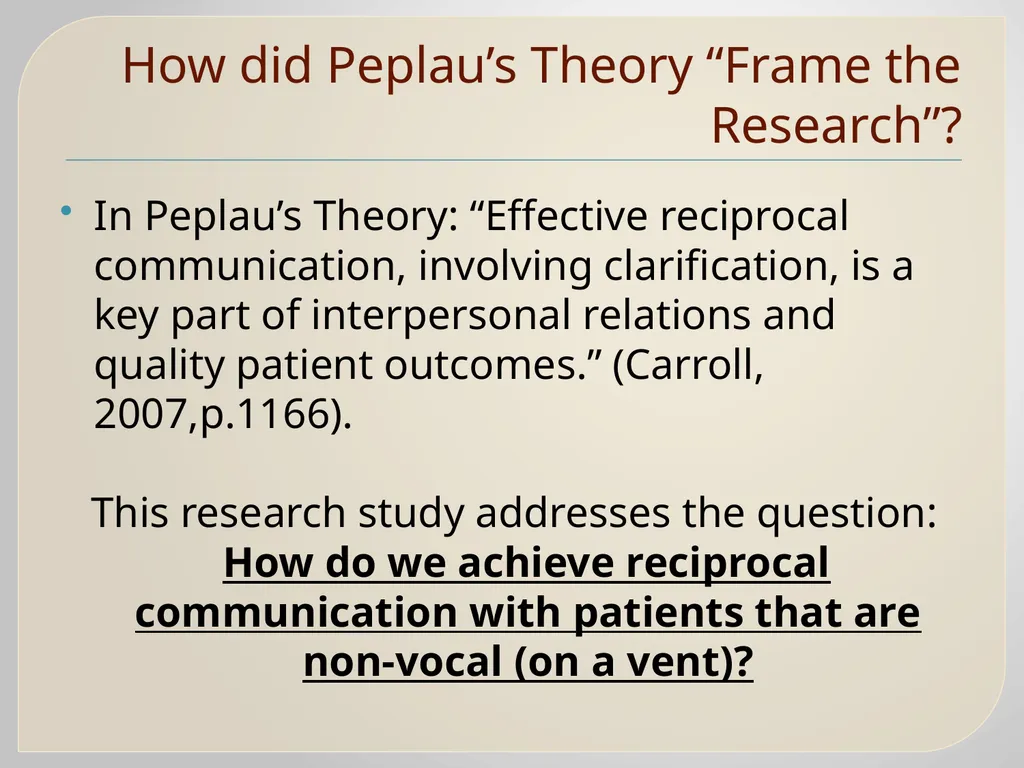 Hildegard Peplau Theory of Interpersonal - slide 37 of 48