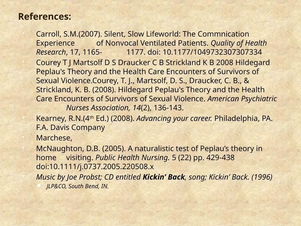 Hildegard Peplau Theory of Interpersonal - slide 48 of 48
