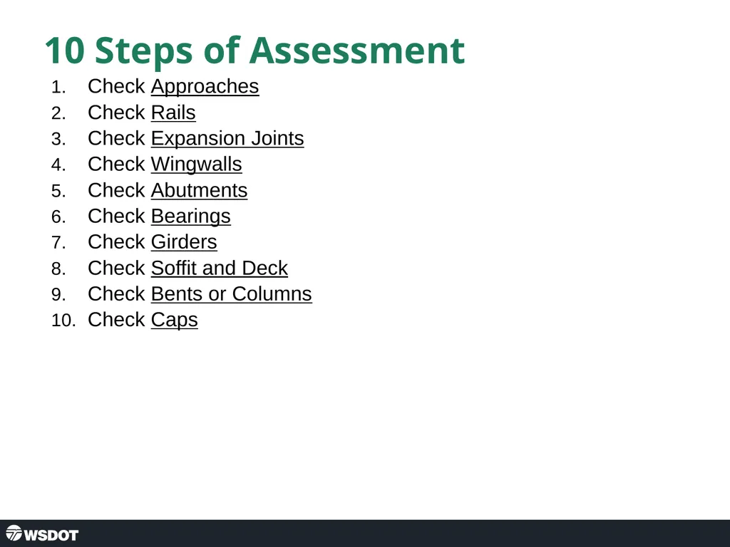 Post Seismic Bridge Inspection Abutment Approach - slide 2 of 25