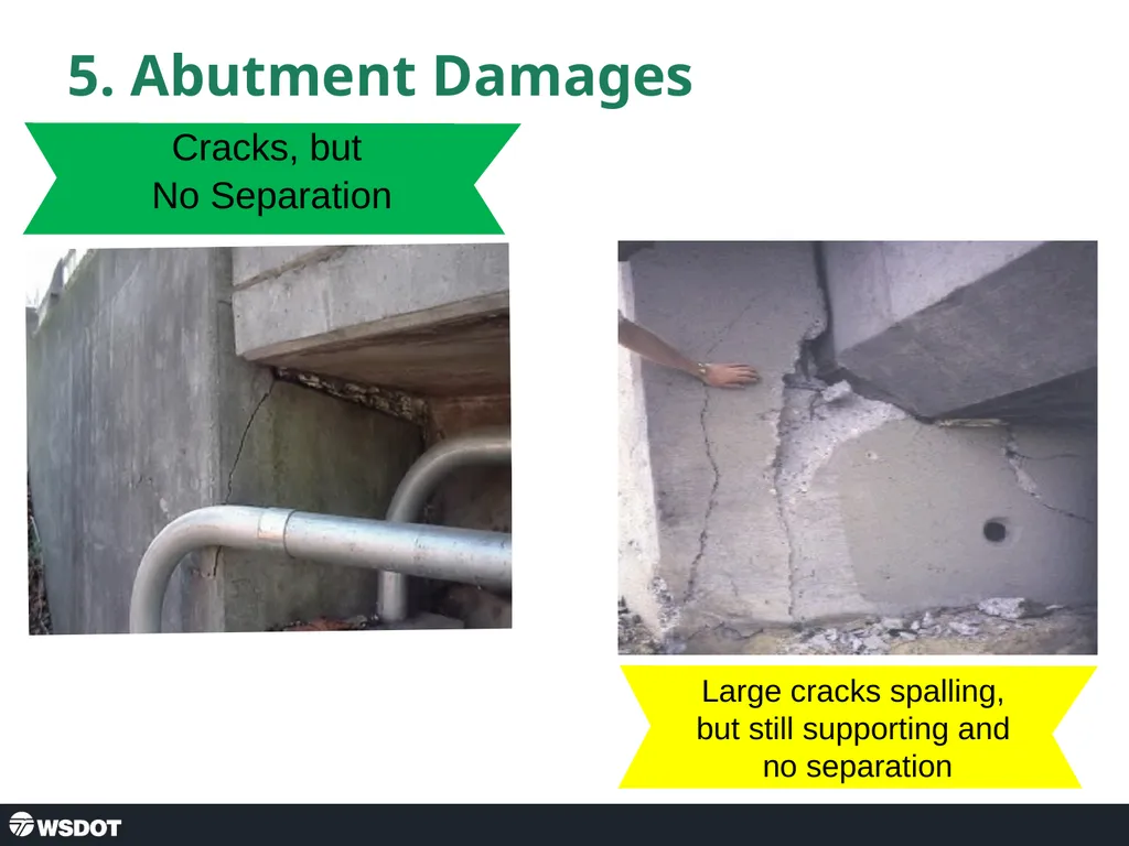 Post Seismic Bridge Inspection Abutment Approach - slide 18 of 25