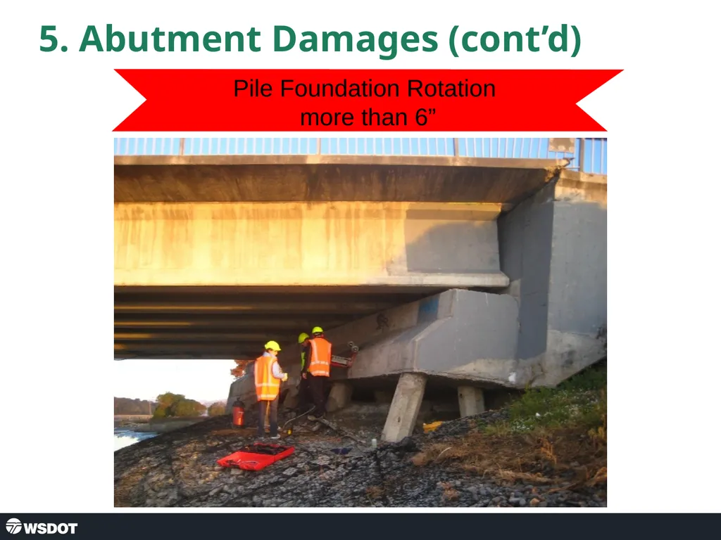 Post Seismic Bridge Inspection Abutment Approach - slide 25 of 25
