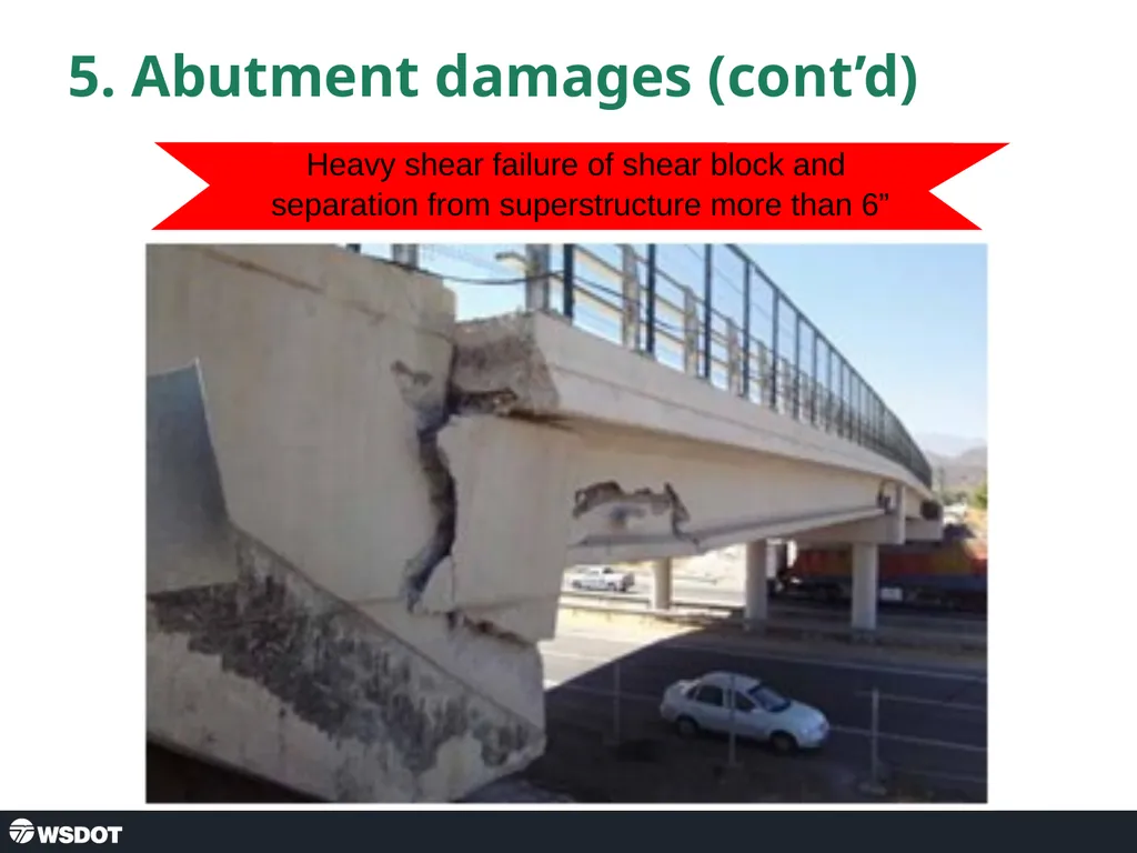 Post Seismic Bridge Inspection Abutment Approach - slide 20 of 25