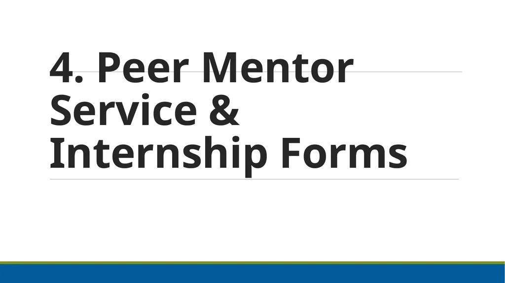 Peer Mentoring Training for Agencies Objectives: - slide 32 of 55