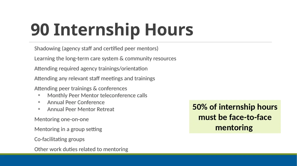 Peer Mentoring Training for Agencies Objectives: - slide 18 of 55