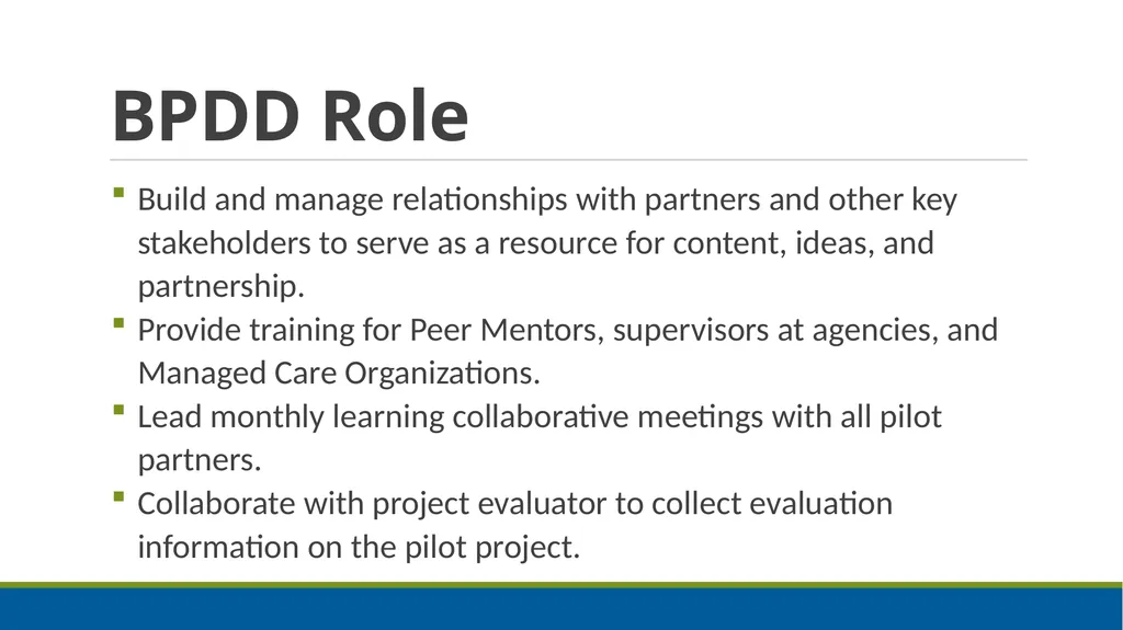 Peer Mentoring Training for Agencies Objectives: - slide 31 of 55