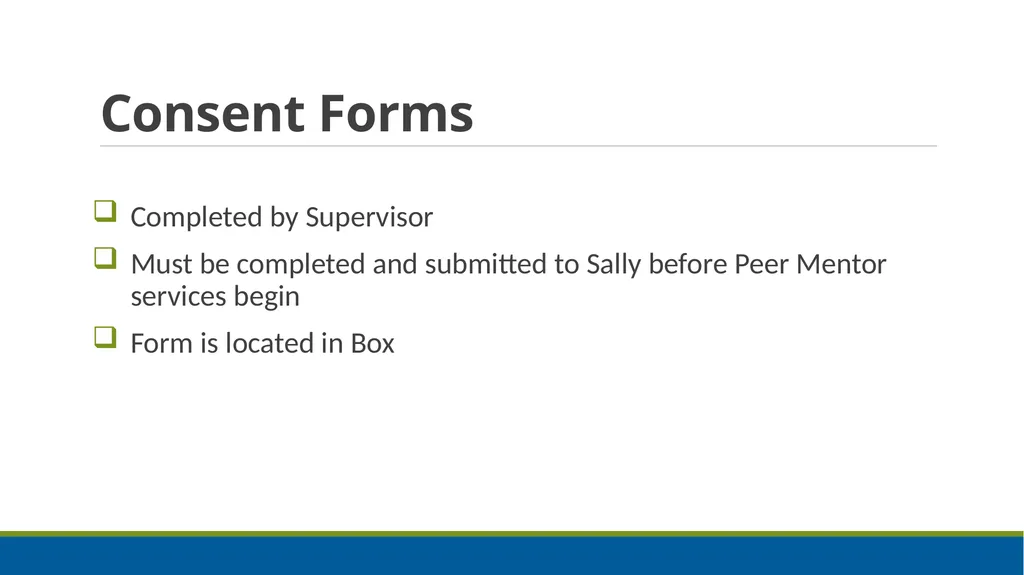 Peer Mentoring Training for Agencies Objectives: - slide 55 of 55