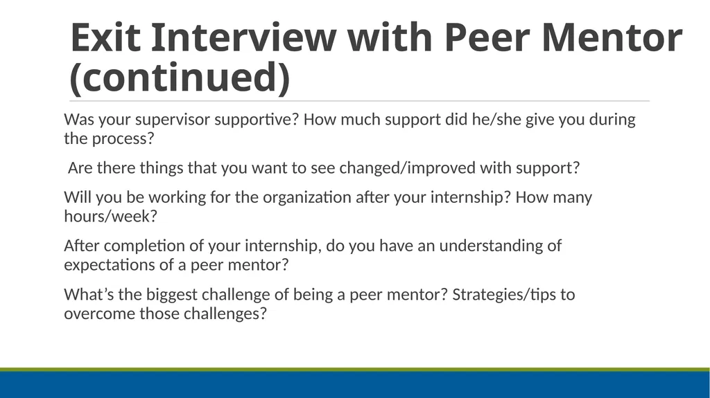 Peer Mentoring Training for Agencies Objectives: - slide 45 of 55