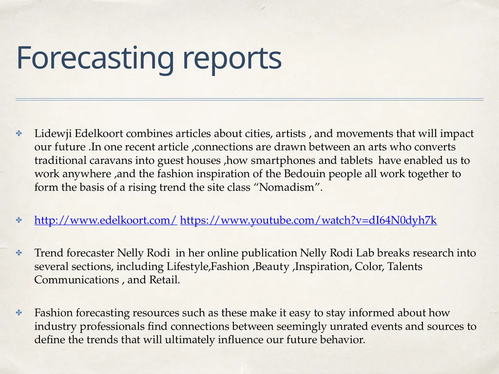 Prof. Guidato Modern Forecasting Methods Fashion - slide 10 of 19