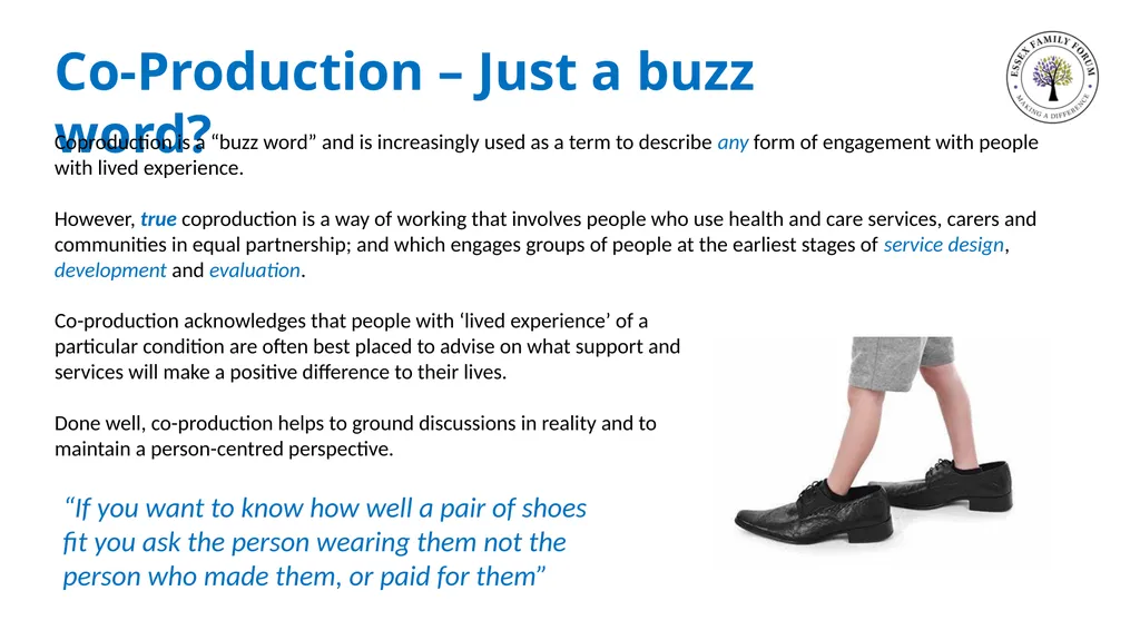 Co-Production and Beyond Working together with - slide 10 of 16