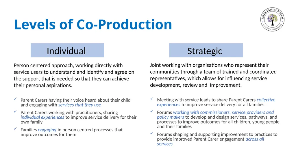 Co-Production and Beyond Working together with - slide 9 of 16