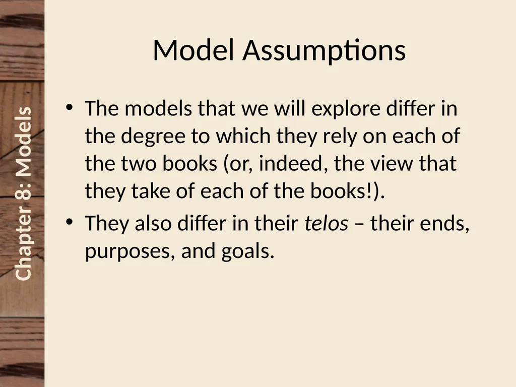 Chapter 8 Understanding and Making Models David N. - slide 20 of 46