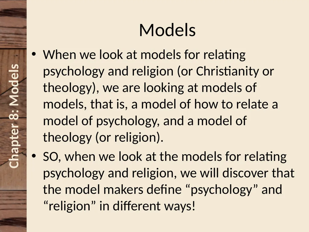Chapter 8 Understanding and Making Models David N. - slide 10 of 46