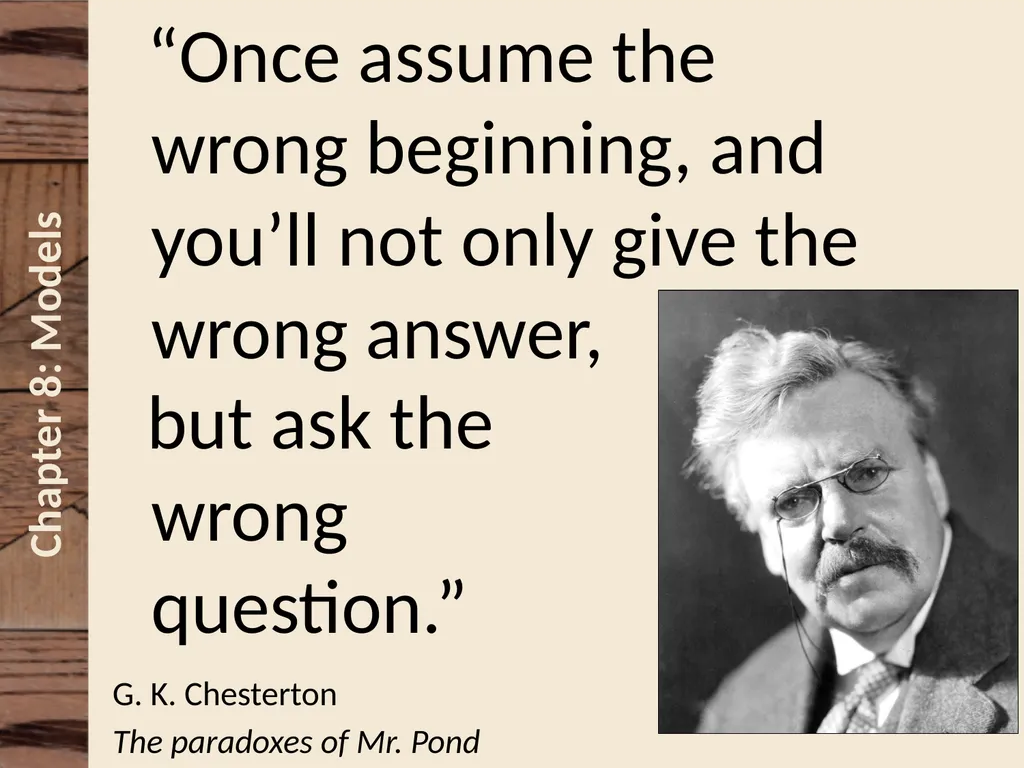 Chapter 8 Understanding and Making Models David N. - slide 14 of 46