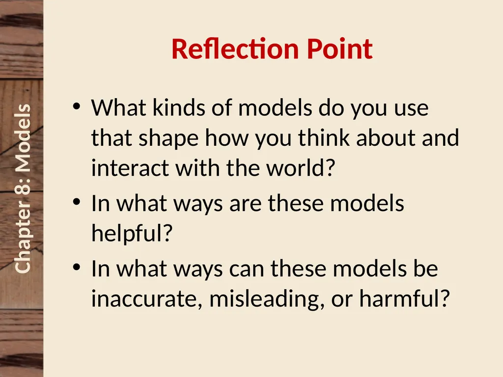 Chapter 8 Understanding and Making Models David N. - slide 8 of 46