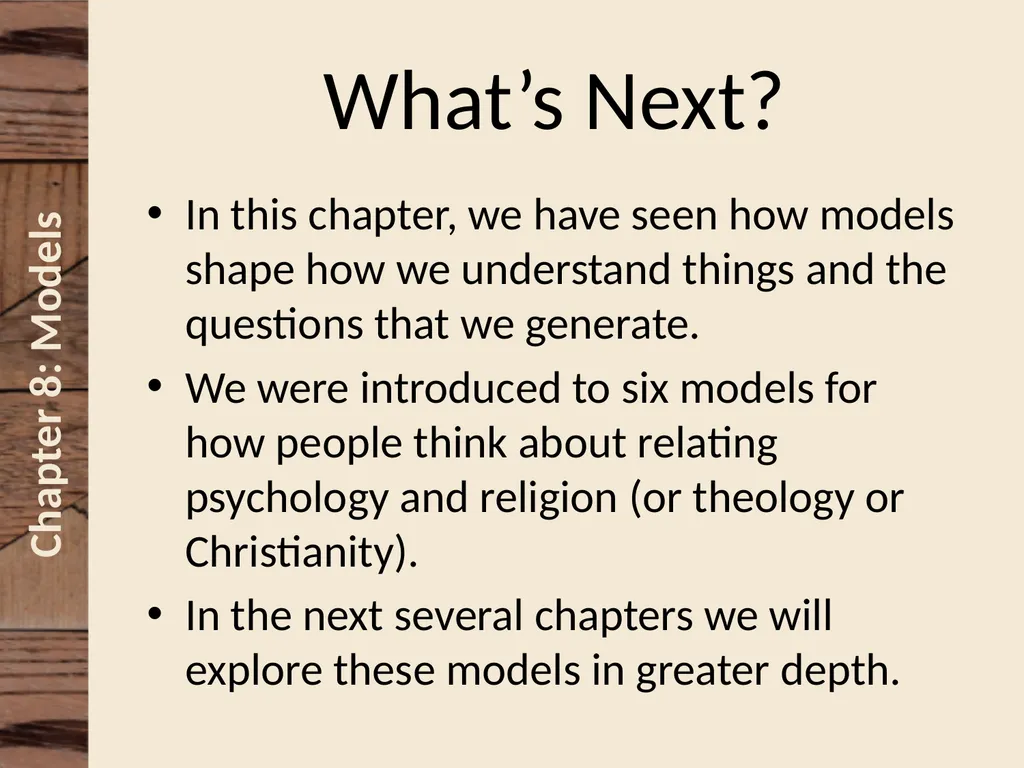 Chapter 8 Understanding and Making Models David N. - slide 46 of 46