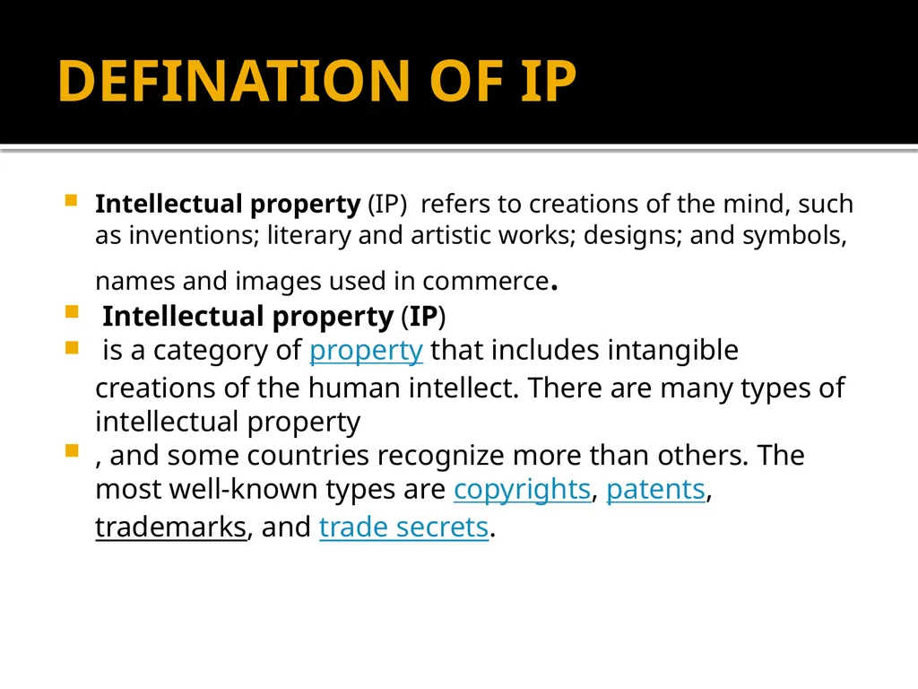 INTELLECTUAL PROPERTY Prof. suvarna lavand - slide 2 of 24