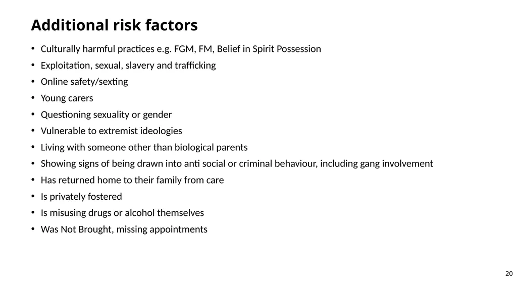 Welcome​ to Safeguarding Children Level 2 session - slide 20 of 45