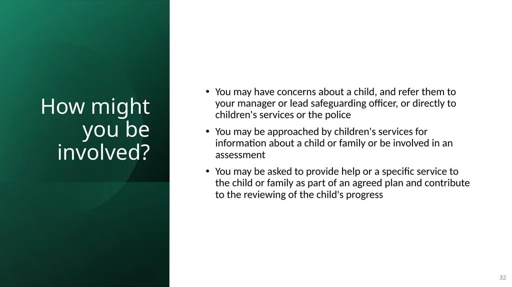Welcome​ to Safeguarding Children Level 2 session - slide 32 of 45
