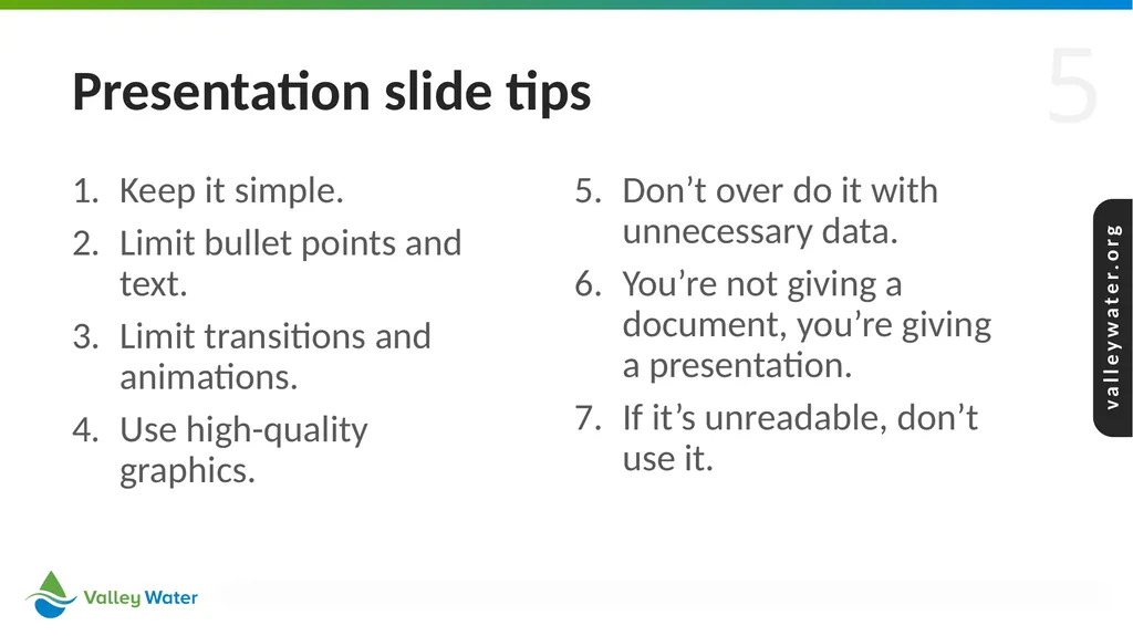 Valley Water PPT Template Version Release v.2.02 - slide 5 of 36