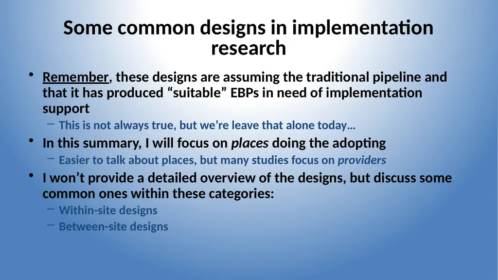 Introduction to Implementation Science Geoffrey M. - slide 30 of 32