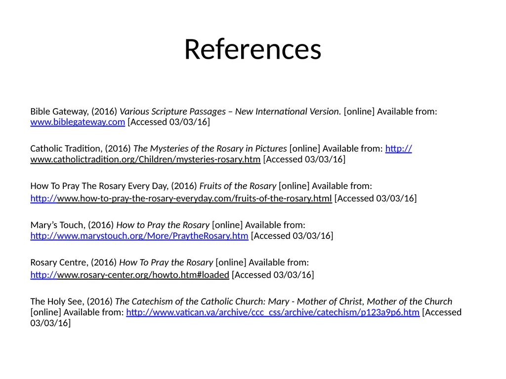 Teachers’ Resource The Holy Rosary The - slide 66 of 66