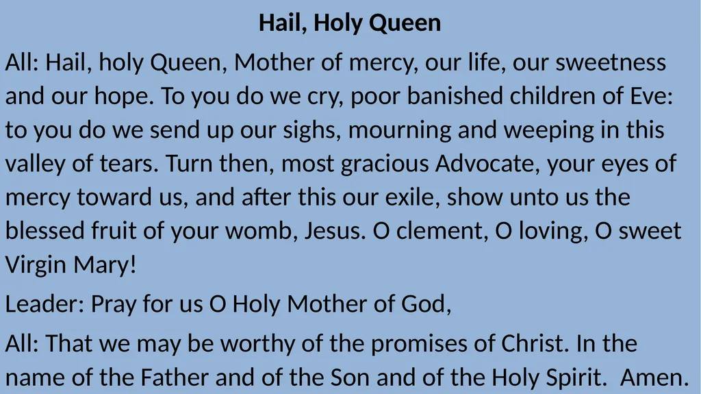 The Apostle's Creed (pray while holding the - slide 28 of 29