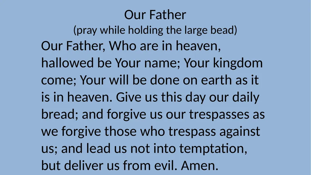 The Apostle's Creed (pray while holding the - slide 25 of 29
