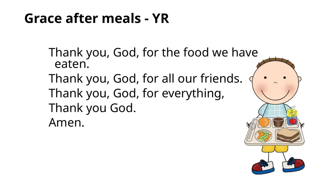 Grace Before Meals - YR Bless us, O God, as - slide 2 of 34