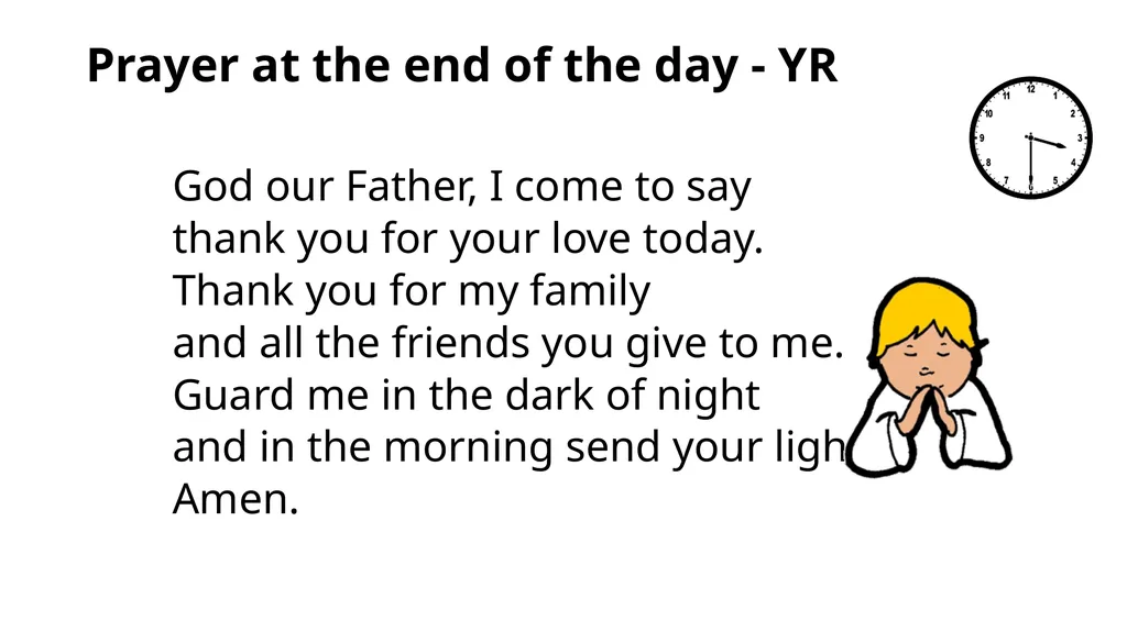 Grace Before Meals - YR Bless us, O God, as - slide 5 of 34