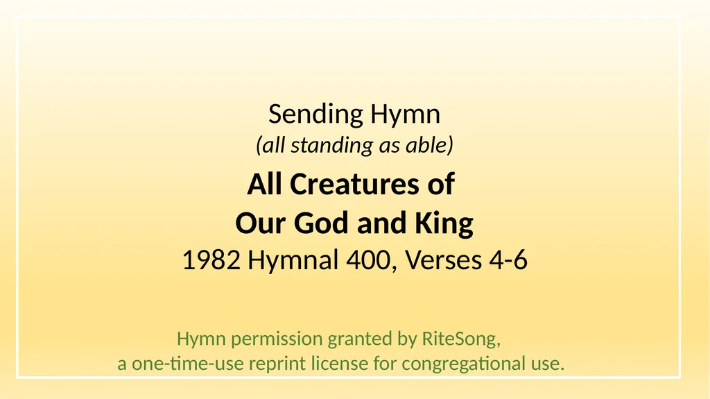 Welcome! September 6th, 2026 15th Sunday After - slide 61 of 66