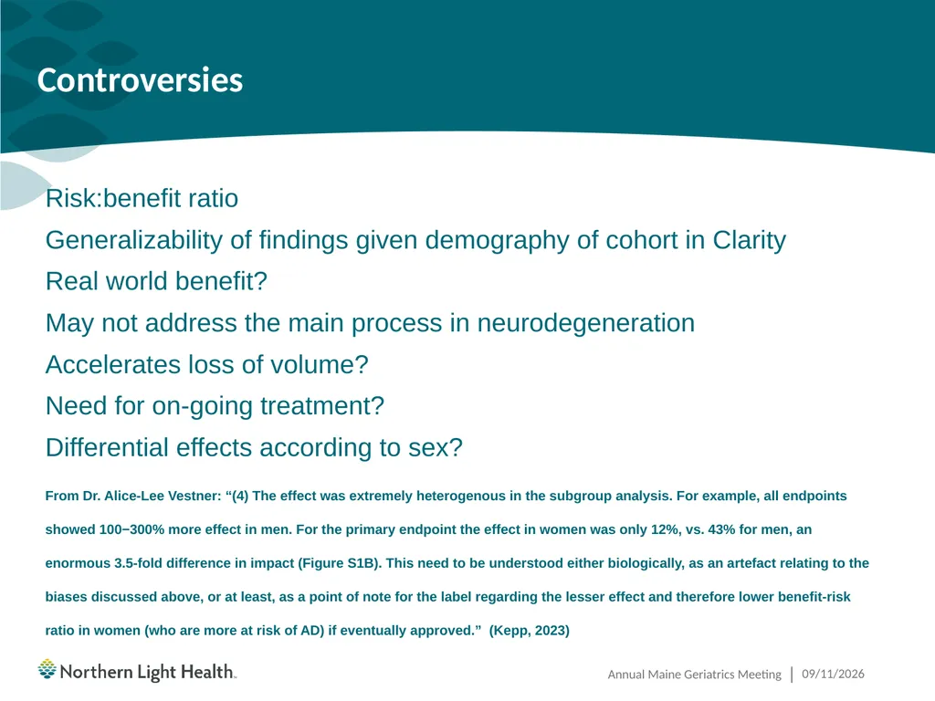 Having the Leqembi® Conversation Cliff Singer, MD, - slide 21 of 26