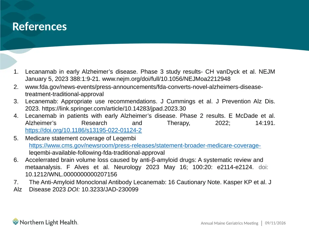 Having the Leqembi® Conversation Cliff Singer, MD, - slide 26 of 26