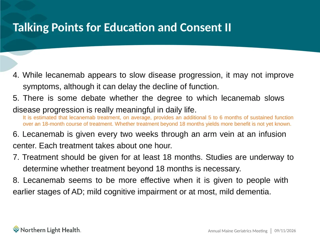 Having the Leqembi® Conversation Cliff Singer, MD, - slide 12 of 26