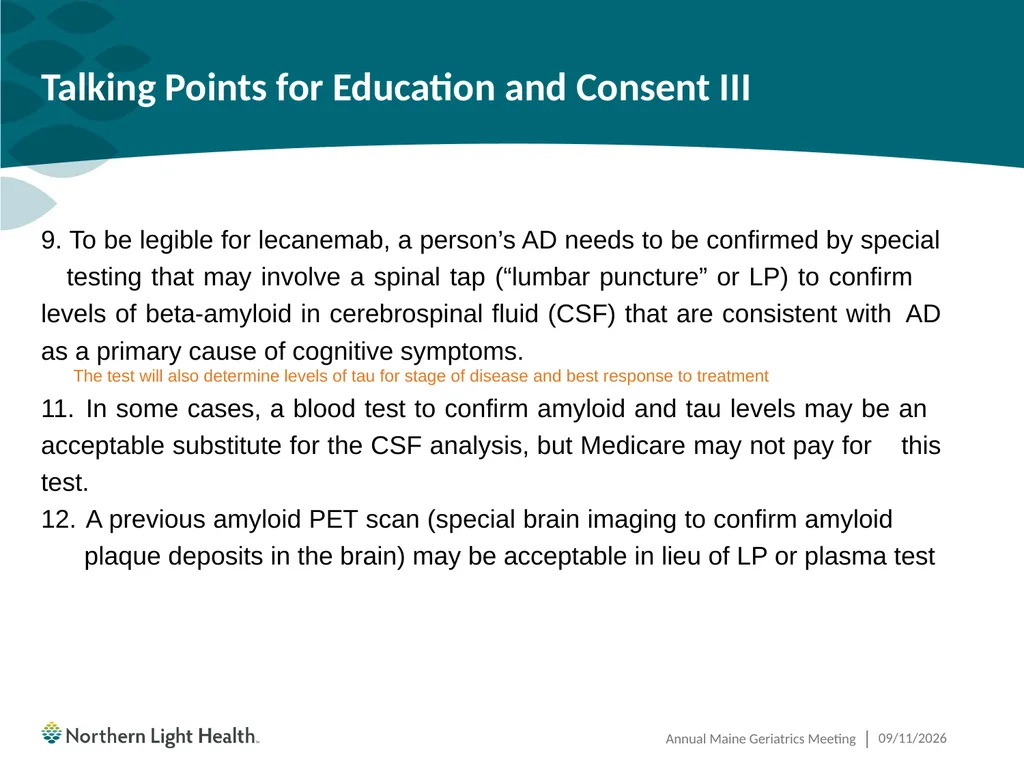 Having the Leqembi® Conversation Cliff Singer, MD, - slide 13 of 26