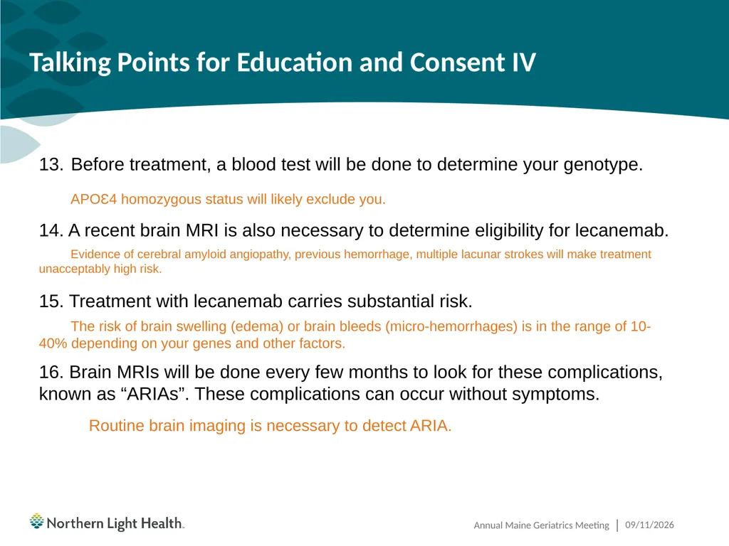 Having the Leqembi® Conversation Cliff Singer, MD, - slide 14 of 26