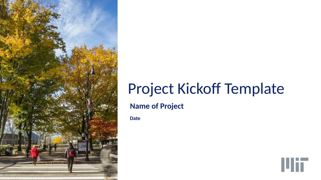 Project Kickoff Template Name of Project Date - slide 1 of 13