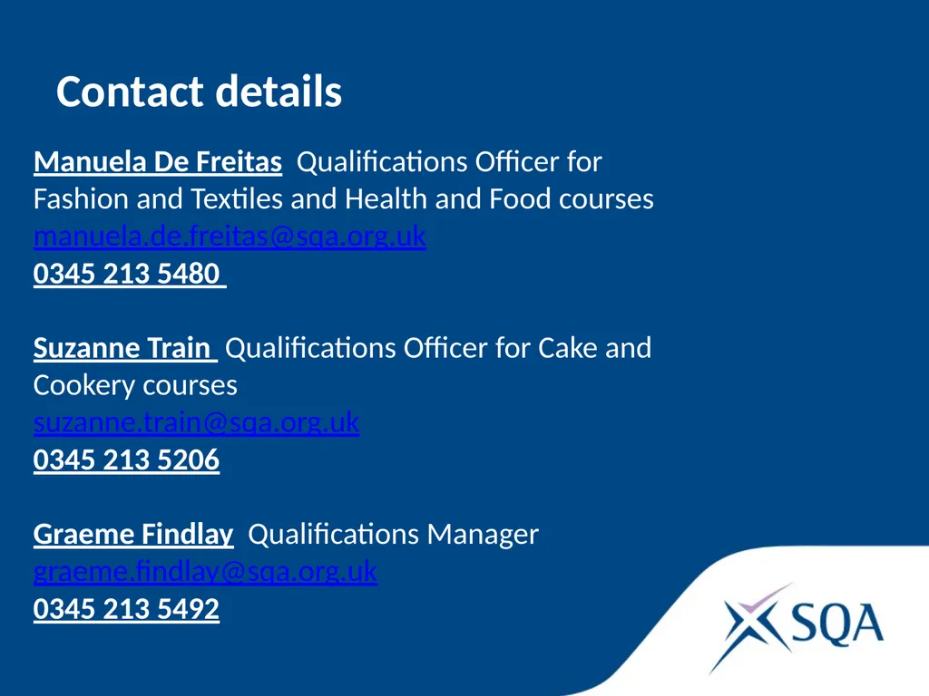 SQA update November 2019 Statistics 2018/19 - slide 32 of 33