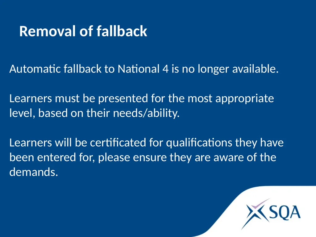 SQA update November 2019 Statistics 2018/19 - slide 22 of 33