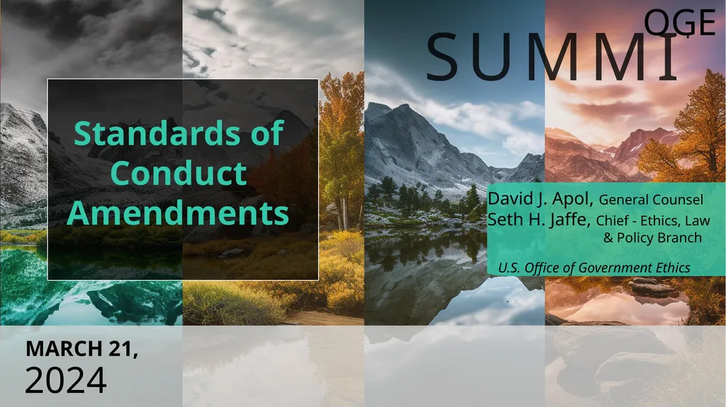 2024 David J. Apol, General Counsel Seth H. Jaffe, - slide 1 of 24