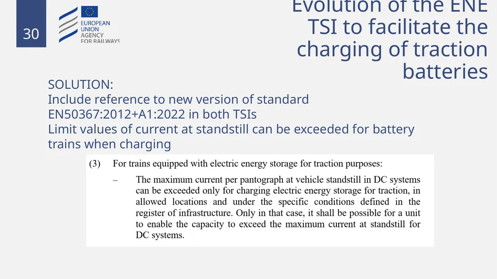 Fixed installations TSIs INF,ENE and PRM 1 - slide 30 of 40