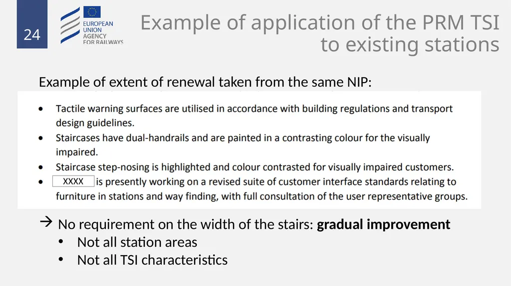 Fixed installations TSIs INF,ENE and PRM 1 - slide 24 of 40