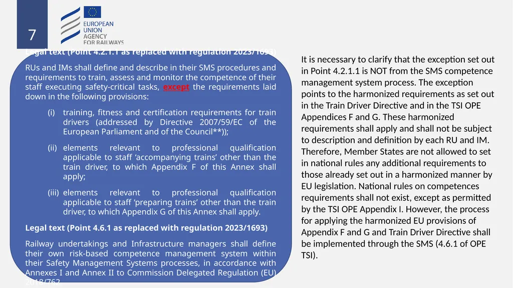 Fixed installations TSIs INF,ENE and PRM 1 - slide 7 of 40